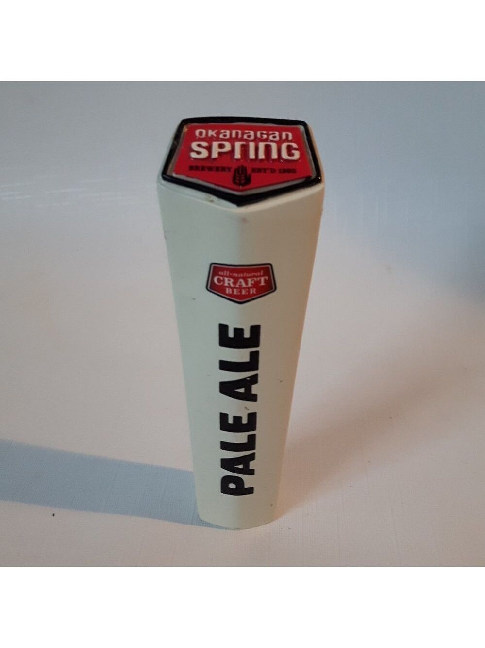 Okanagan Spring Pale Ale Tap Handle Sleek 5.5"